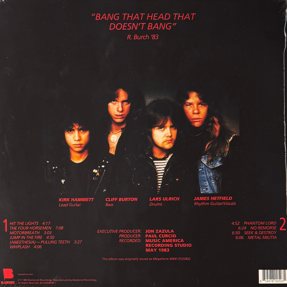 Виниловая пластинка Metallica - Kill 'Em All LP