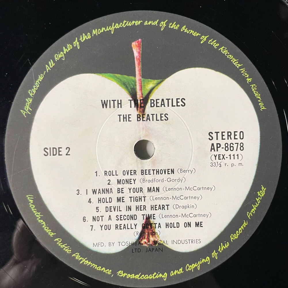Винтажная виниловая пластинка LP With The Beatles (Japan 1973) (No Obi)
