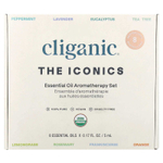 Cliganic, The Iconics, набор эфирных масел для ароматерапии, 8 флаконов по 5 мл (0,17 жидк. унции)
