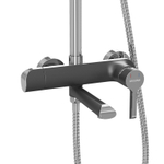 Душевая стойка Grossman Alba 500.K35.06.100/210 с верхним душем,ручной лейкой и смесителем,хром с черным,1 место