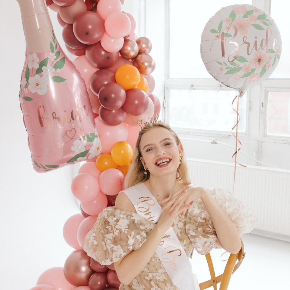 Фольгированный шар-фигура «Бутылка шампанского. Bride to be», 91 см