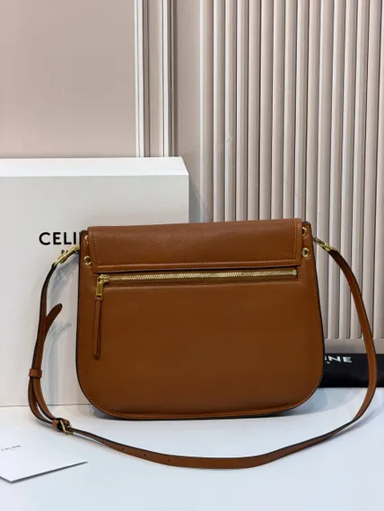 Сумка CELINE SOFT TRIOMPHE BESACE IN SUPPLE SHINY LAMBSKIN