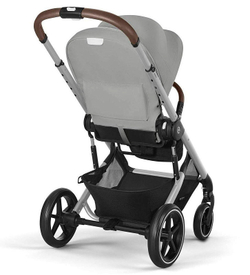 Коляска Cybex Balios S Lux SLV complete Aton S2 Moon Black 3 в 1 Stone Grey с дождевиками