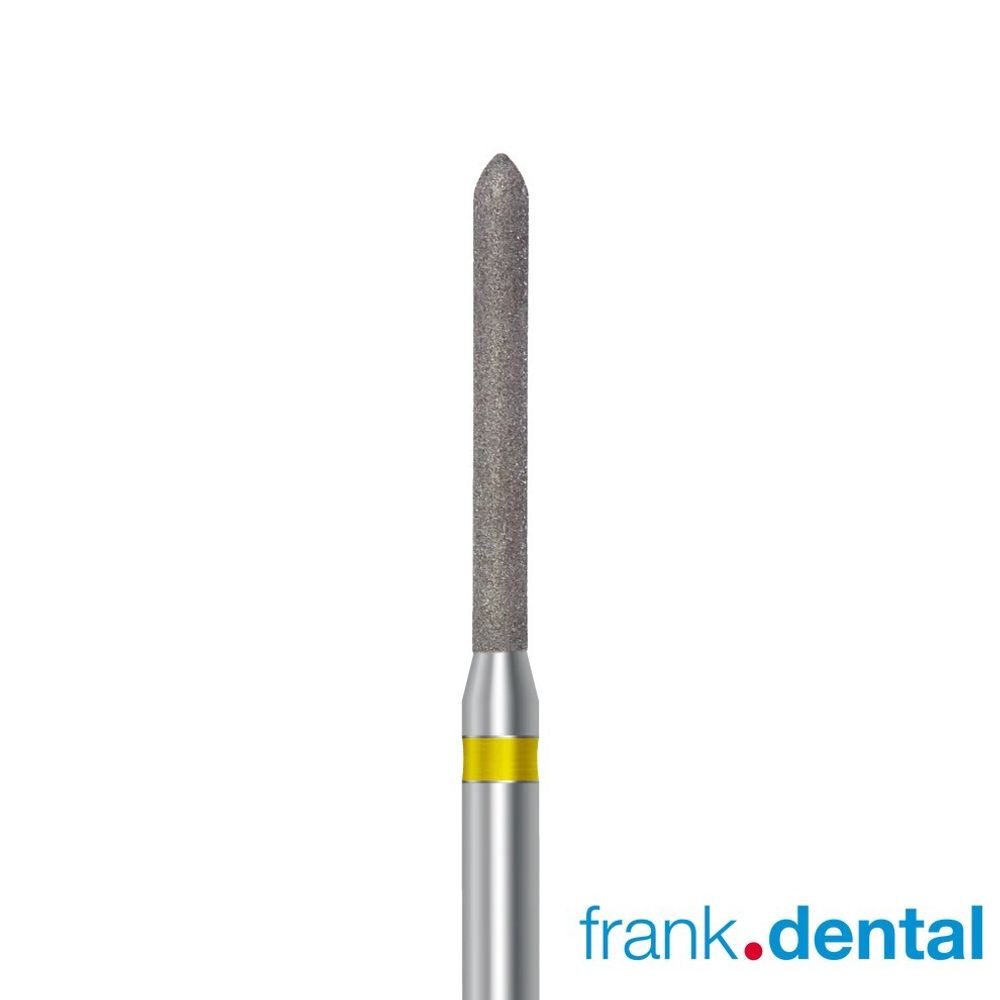 Бор алмазный желтый Frank Dental типа FG - D.879L.012.C.FG