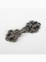 Декоративная застёжка, 4,5 × 1,5 см, цвет чёрный, 3026014