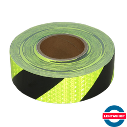 Чёрно-зелёная светоотражающая лента 50 мм х 45 м
