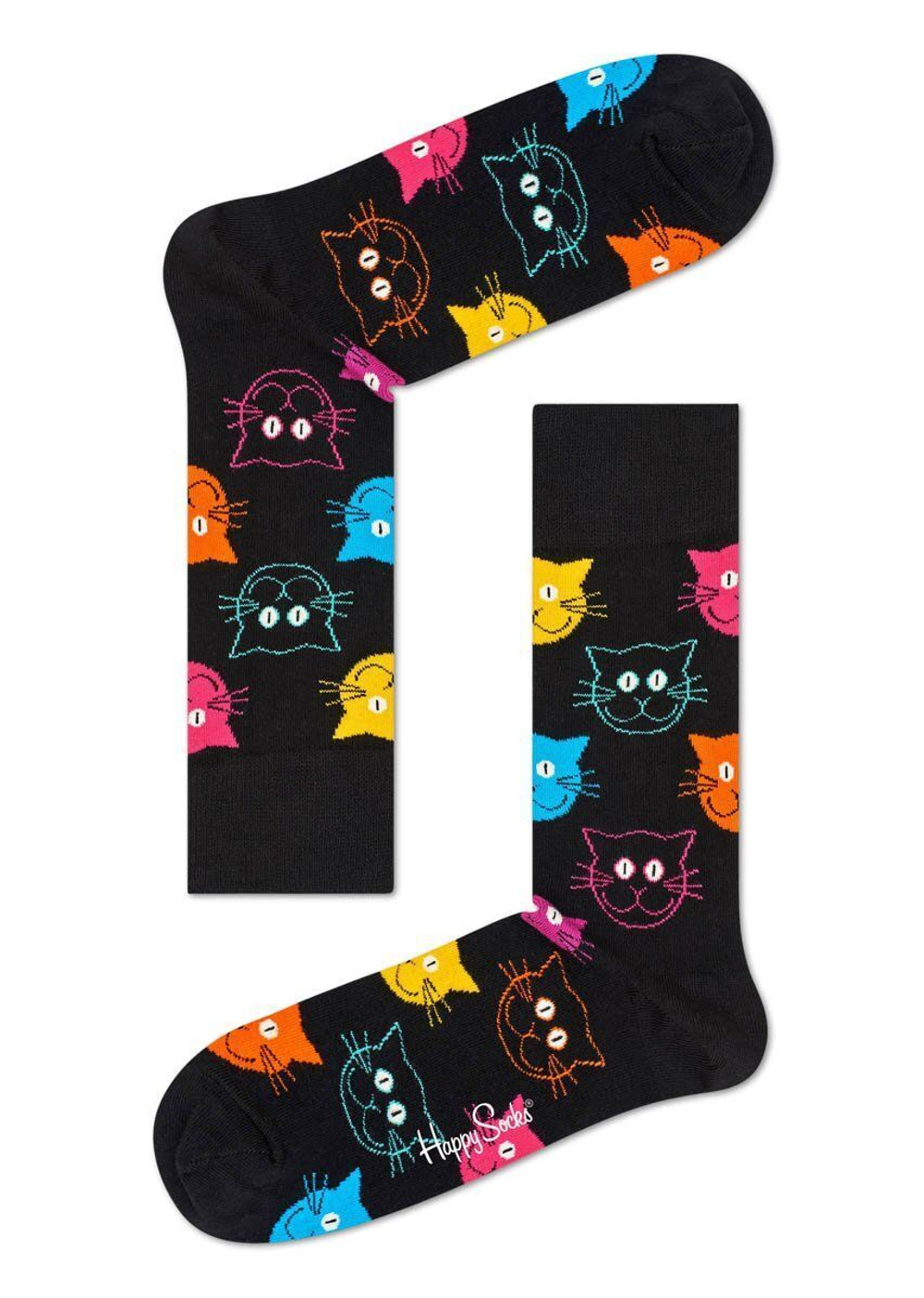 Носки унисекс Cat Sock с кошками (Размер: 29) (Цвет: черный)
