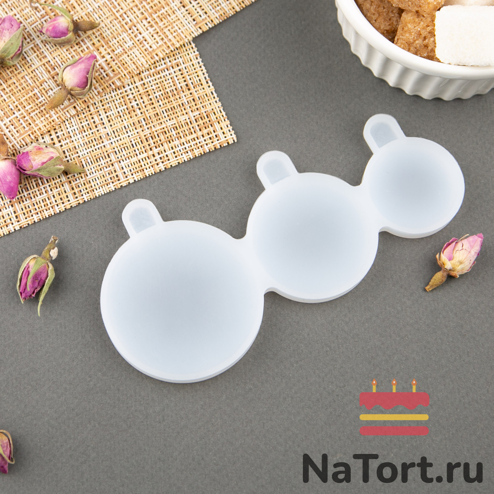 Силиконовая форма для леденцов «Круги 3 в 1»