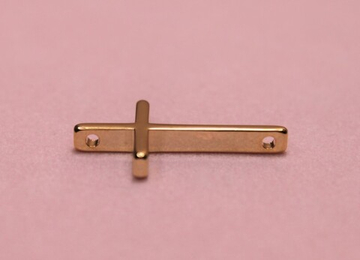 Коннектор крест 23х13х3 мм позолота