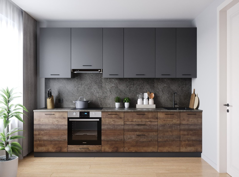 Кухонный гарнитур Трансильвания 3000 (верх 950 мм) (38мм)