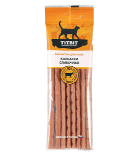 Колбаски Сливочные для кошек Золотая коллекция, Титбит, 30гр