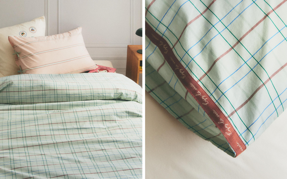 Пододеяльник Zara Home, хлопок 100%, в клетку, 1611/088