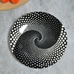 Тарелка мелкая 18см Инь-Янь гладкий край (00104198)