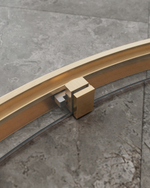 Душевой уголок Cezares MOLVENO-R-11-90+30-C-BORO-IV, 120х120х195, профиль брашированное золото, прозрачное стекло