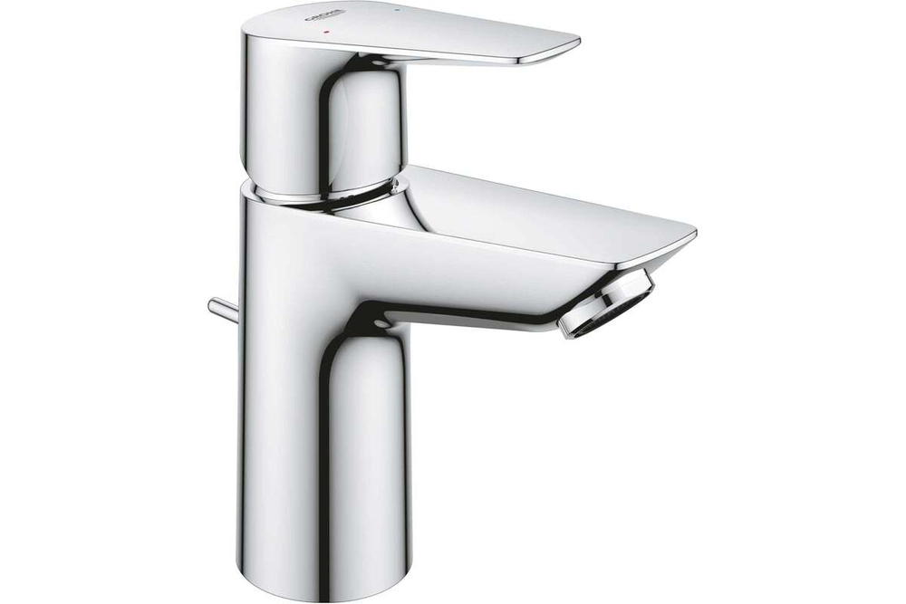 Смеситель для раковины Grohe BauEdge с ограничителем температуры и рычажным донным клапаном, размер S, хром 23328001