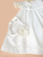 Крестильный комплект для девочки  (платье, повязка)