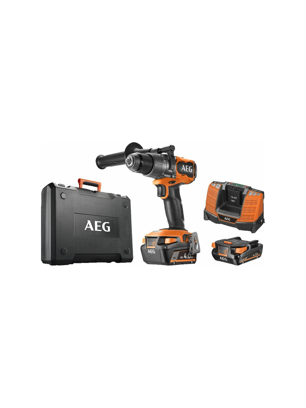 Бесщеточная аккумуляторная ударная дрель-шуруповерт AEG 18В BSB18C3BL-X02C 4935478937