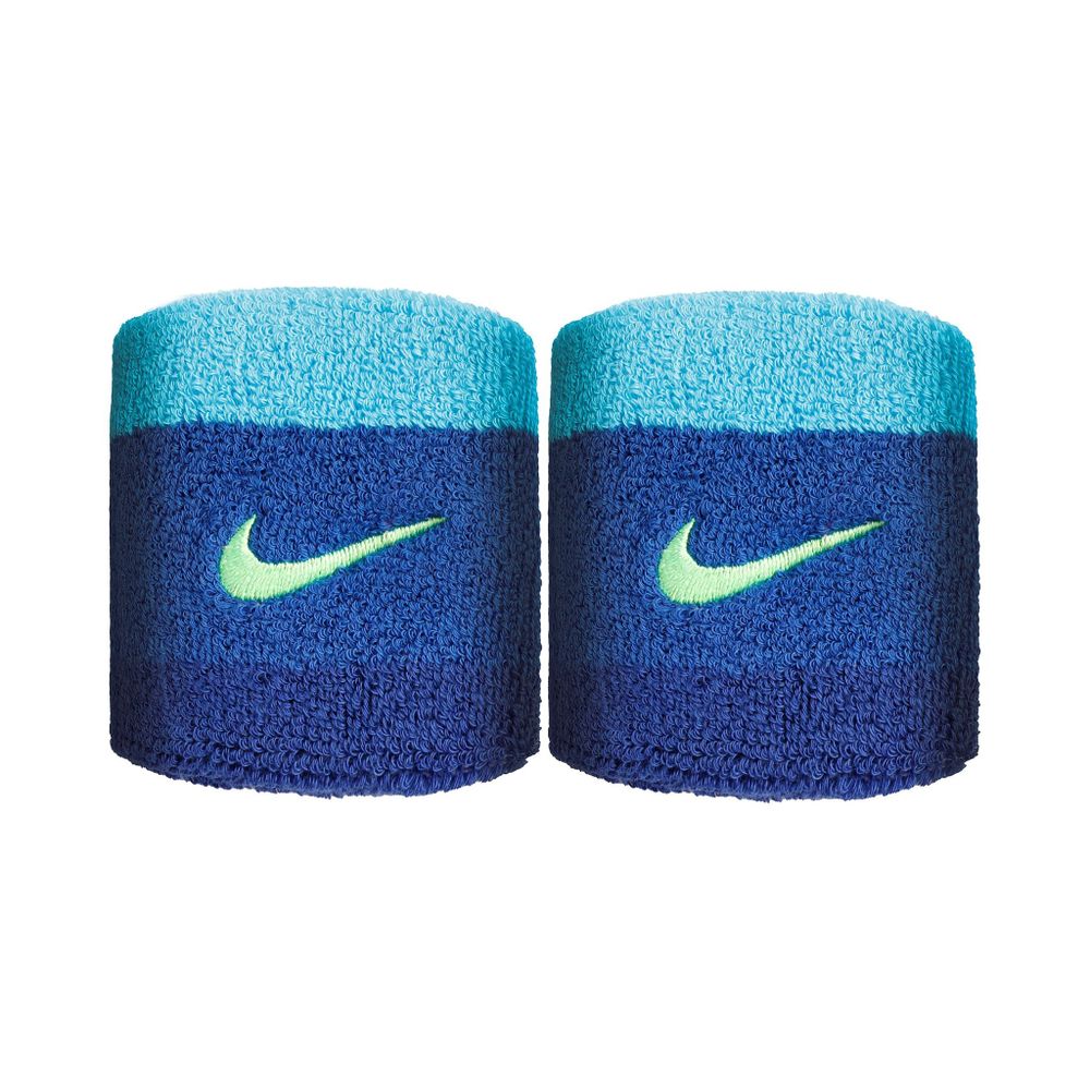 Nike Swoosh Wristband 2 Pack - Blue, Green