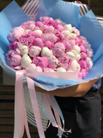 Микс белых и розовых пионов