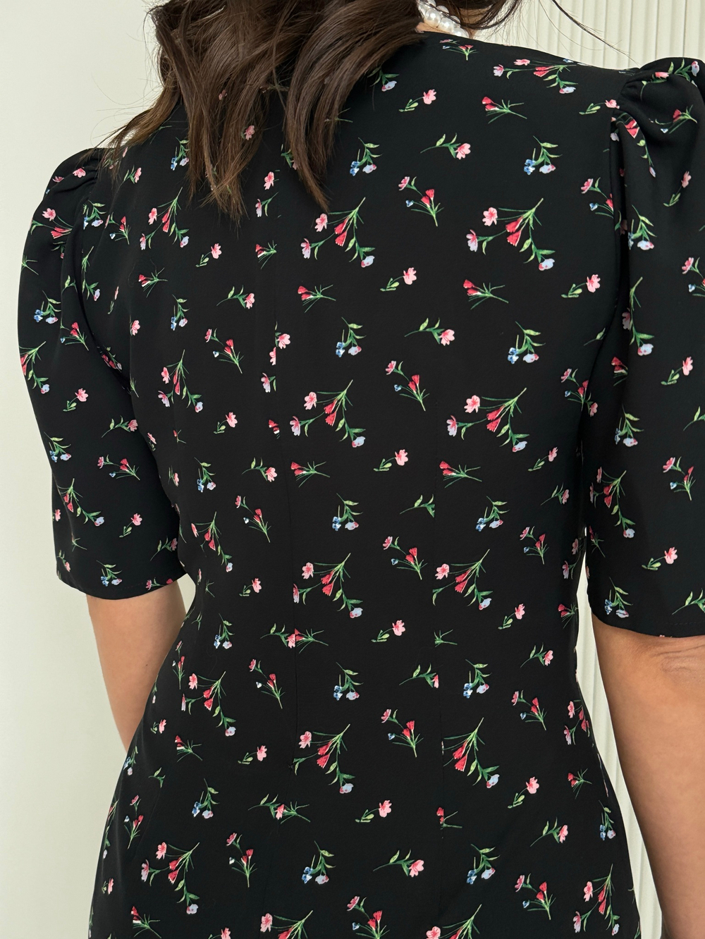 Силуэтное платье в цветок