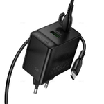 Borofone BAS17A Erudite PD65W(1C1A) зарядное устройство комленкт (Type-C) (black) (Краснодар склад)