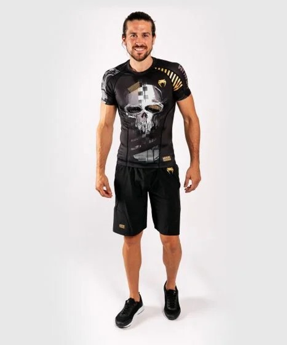 Рашгард Venum Skull Rashguard Short Sleeves Black/Grey