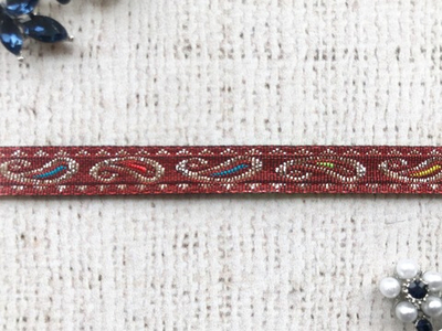 Лента жаккардовая, ш. 1,1 см.