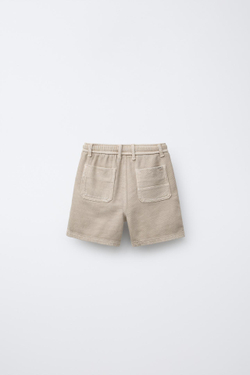 ZARA БЕРМУДЫ STANDARD SOFT TOUCH, ЭКРЮ