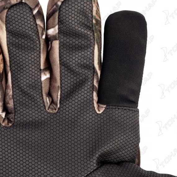 Перчатки Helios охотничьи утепленные КМФ лес р. XL