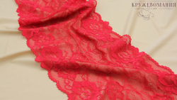 Эластичное кружево, красное, 22 см, (Арт: EK-2182), м