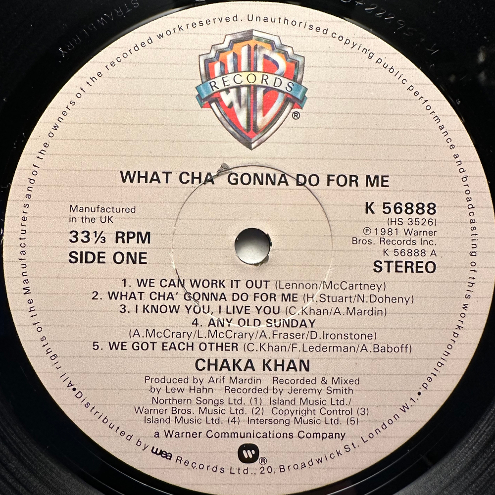 Chaka Khan ‎– What Cha' Gonna Do For Me (Англия 1981г.)