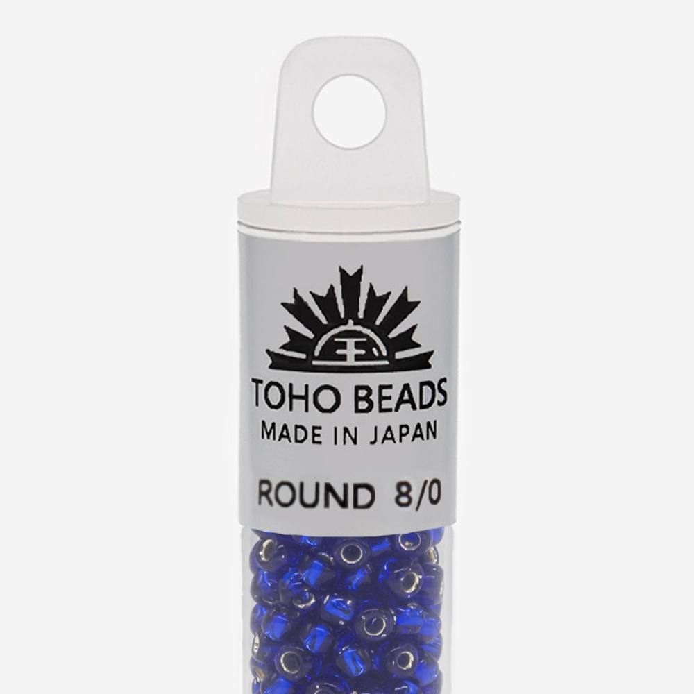 Японский бисер TOHO Round 8/0 (№28), с внутренним серебрением, прозрачный