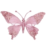 Украшение новогоднее «Бабочка - Изящный полет» 24.5*9*17 см, Розовый