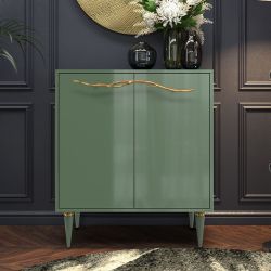 Комод Арт Колор Классик Голд с 2 полками Зеленый нефрит