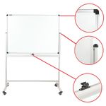 Доска магнитно-маркерная НА СТЕНДЕ 90х120 см, 2-сторонняя, ГАРАНТИЯ 10 ЛЕТ, BRAUBERG Premium, 236851