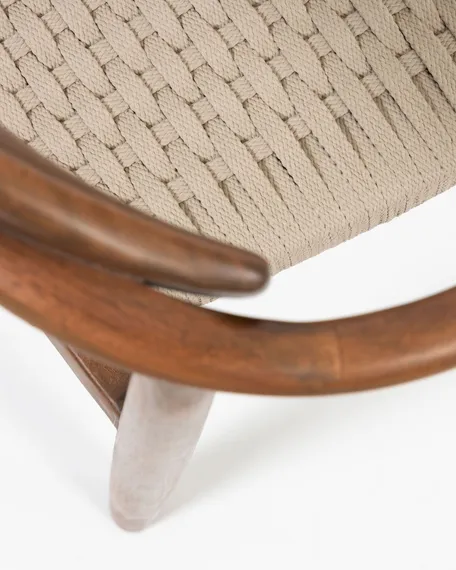 Стул Glynis орех с бежевым сиденьем
