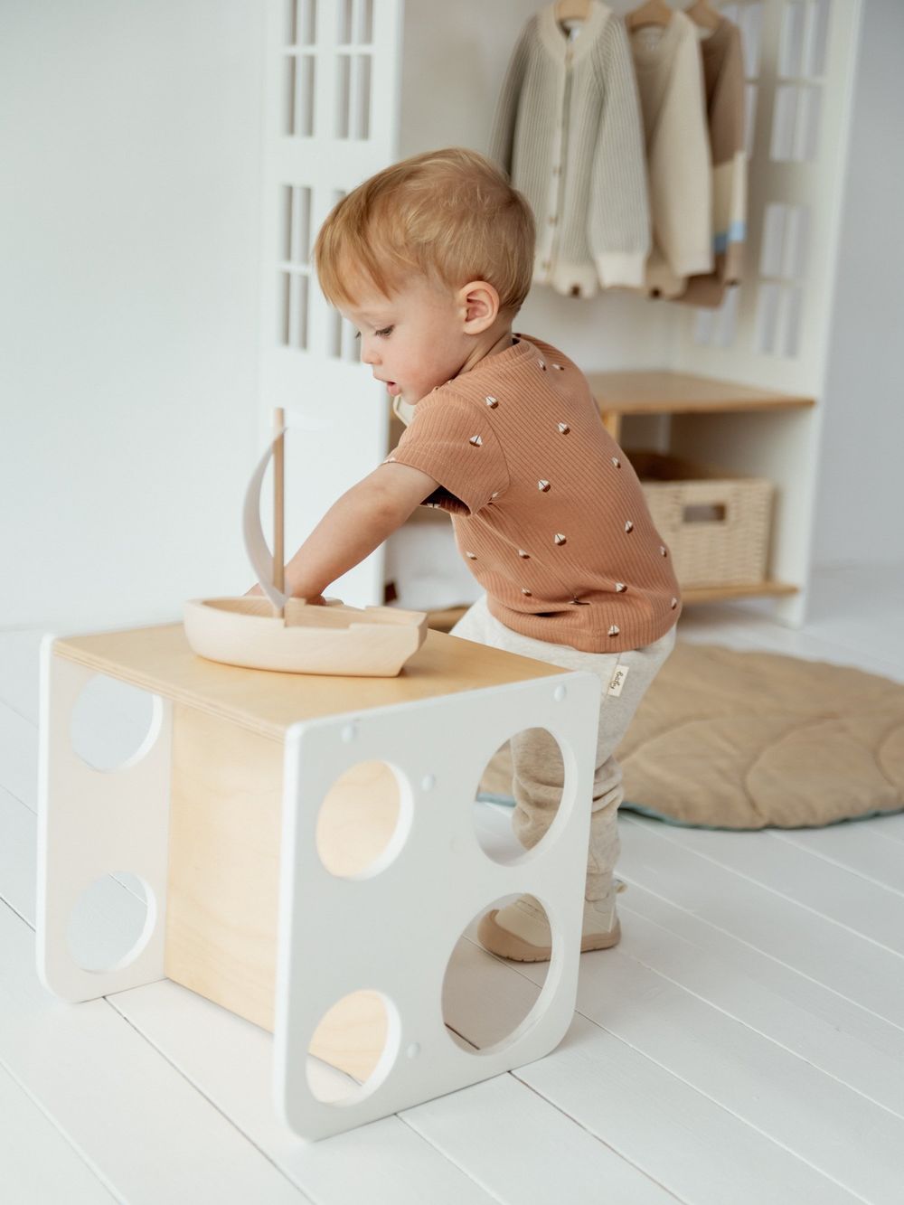 Футболка в рубчик "Кораблики" 0+