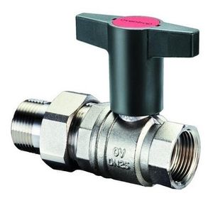 Краны шаровые Oventrop Optibal 10757 с американкой и с высокой Т-ручкой