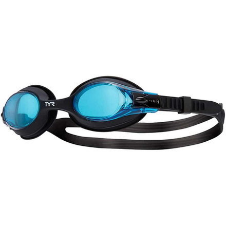 Очки для плав. дет. TYR Swimple Kids, LGSW-011, ГОЛУБЫЕ линзы, черная опр.