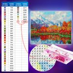Картина стразами (алмазная мозаика) 40х50 см, ОСТРОВ СОКРОВИЩ "Осень в горах", без подрамника, 662581