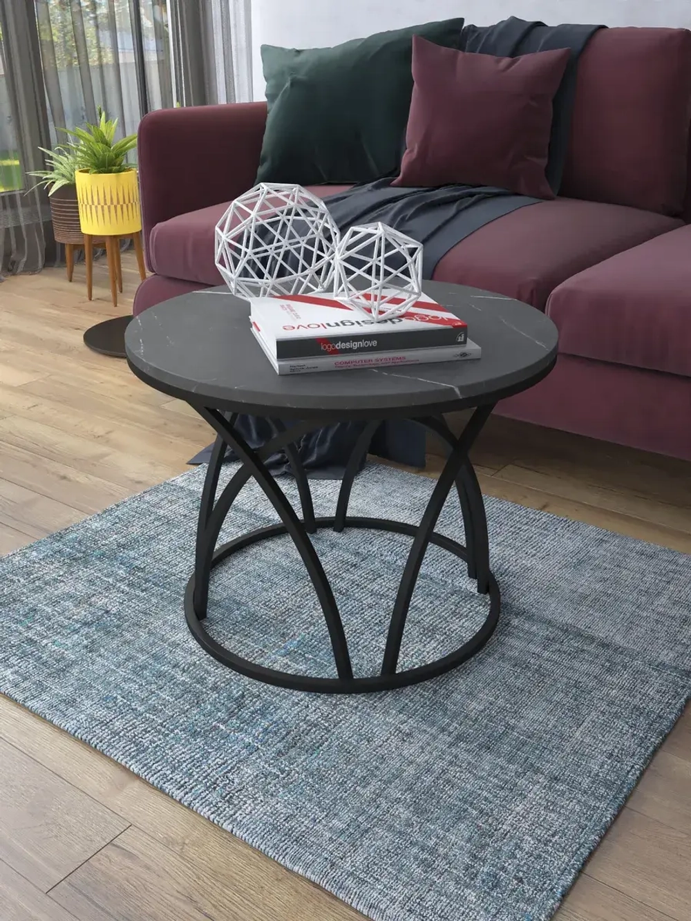 Журнальный стол Тюльпан - ЧЧ - МДФ в ПВХ