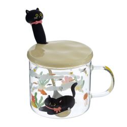 GAEM Кружка с крышкой и ложкой, 300 мл, L11 W9 H12 см, 4в.