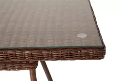 "Латте" плетеный стол из искусственного ротанга 160х90см, цвет коричневый
