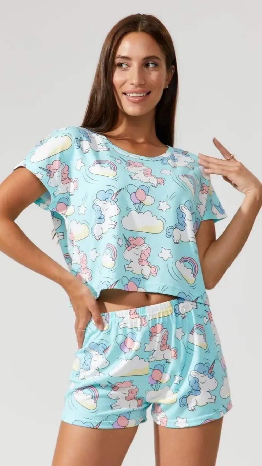 Пижама шорты и футболка 336