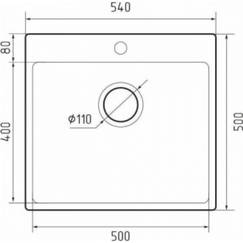 Rivelato Rinox 5450 PVD black Мойка нерж.сталь 1 чаша 540*500*200 мм, монтаж: врезной, материал: нержавеющая сталь, цвет: черный