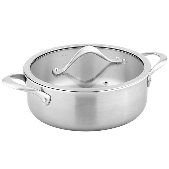 Кастрюля с крышкой 3ply etalon, D24 см, 4 л