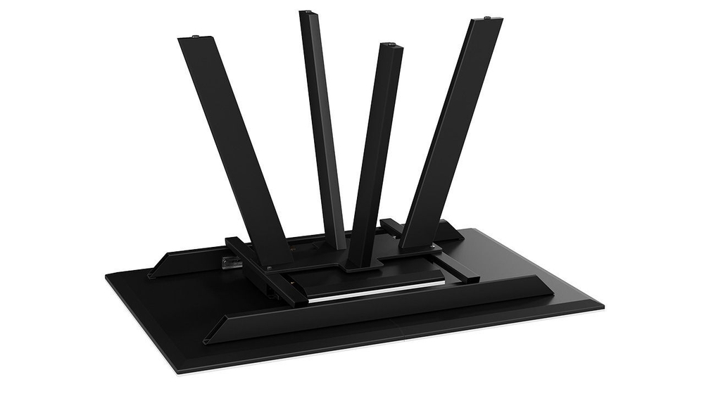 Стол кухонный обеденный раздвижной Черный муар/Керамика матовая белый мрамор 120(160)х80х76 см