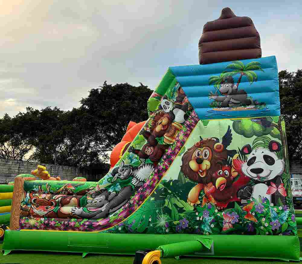 Коммерческий надувной батут «Прайд 2» с широким входом, 12*7*6 м