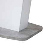 Стол кухонный обеденный раздвижной Цемент светлый/Белый Комфорт 110(145)х68х75 см