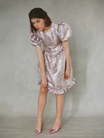 Metallic pink dress